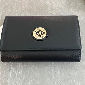 CXL by Christian Lacroix Black Paris Caviar Clutch with Detachable Chain - NWT